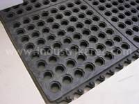 Rubber safety mat with holes